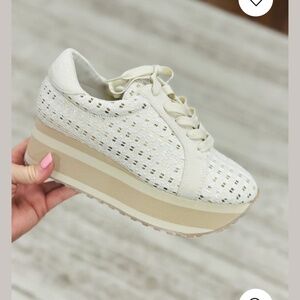 Pierre Dumas White Platform Sneakers
